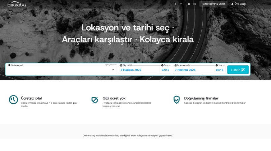binaraba çoklu firma yapısı tema örneği